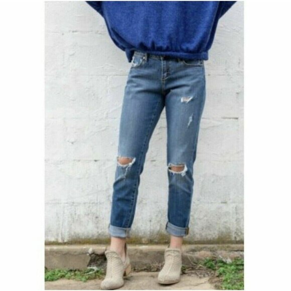 Articles of Society Womens Janis Skinny Jeans Size 26 Distressed Ripped Knee - Picture 10 of 10